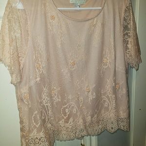Blush Lace Top